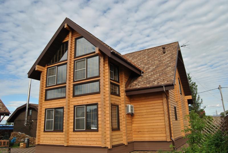 Частный дом, Зеленая поляна, Красный Яр, цвет Кедр 2010