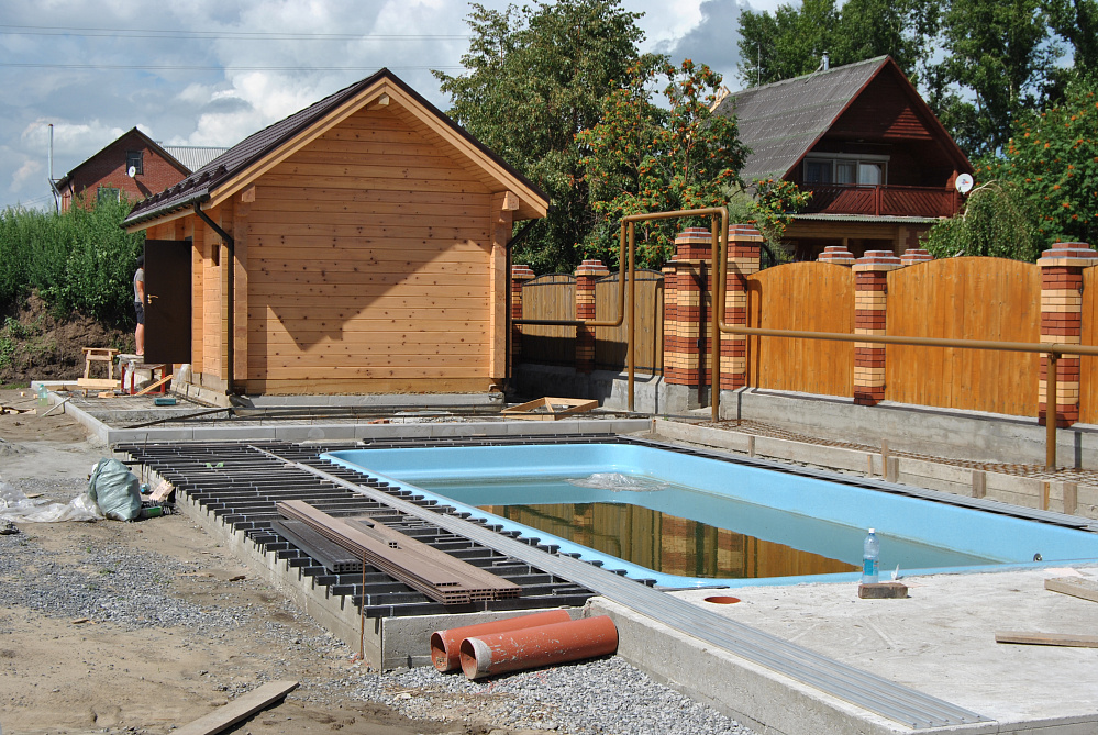 Баня и дом, с. Ленинское, цвет Сосна 2058