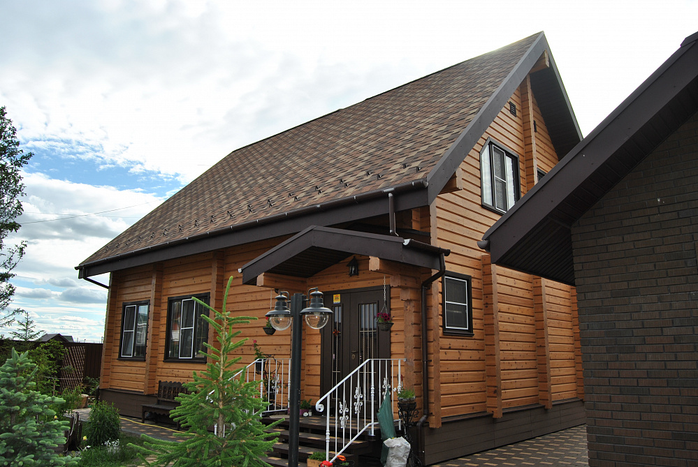 Частный дом, Зеленая поляна, Красный Яр, цвет Кедр 2010