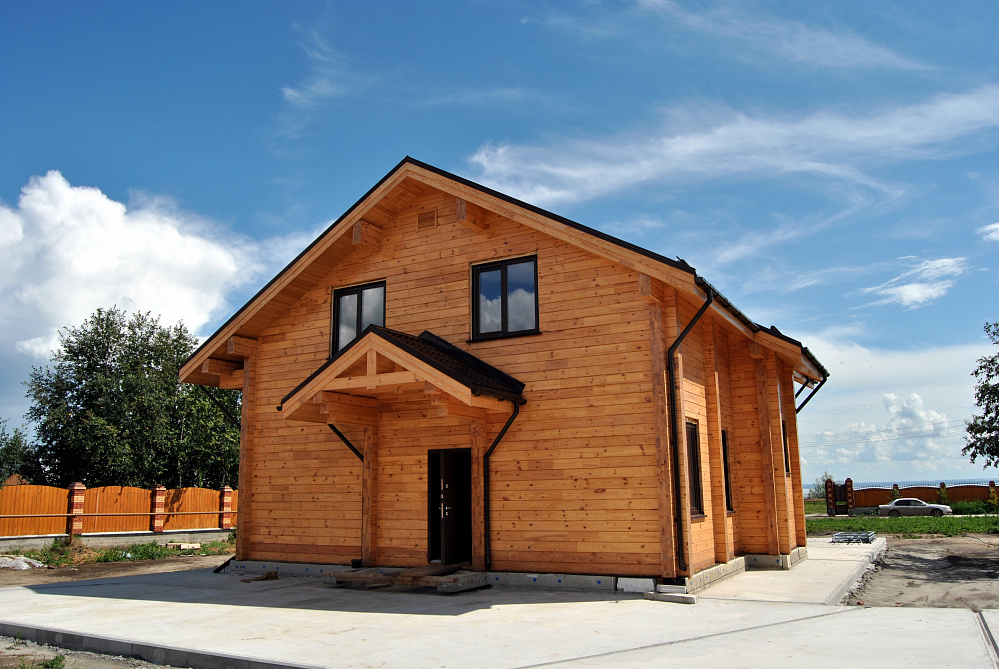 Баня и дом, с. Ленинское, цвет Сосна 2058