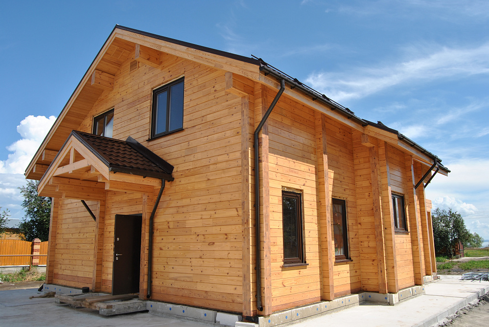 Баня и дом, с. Ленинское, цвет Сосна 2058