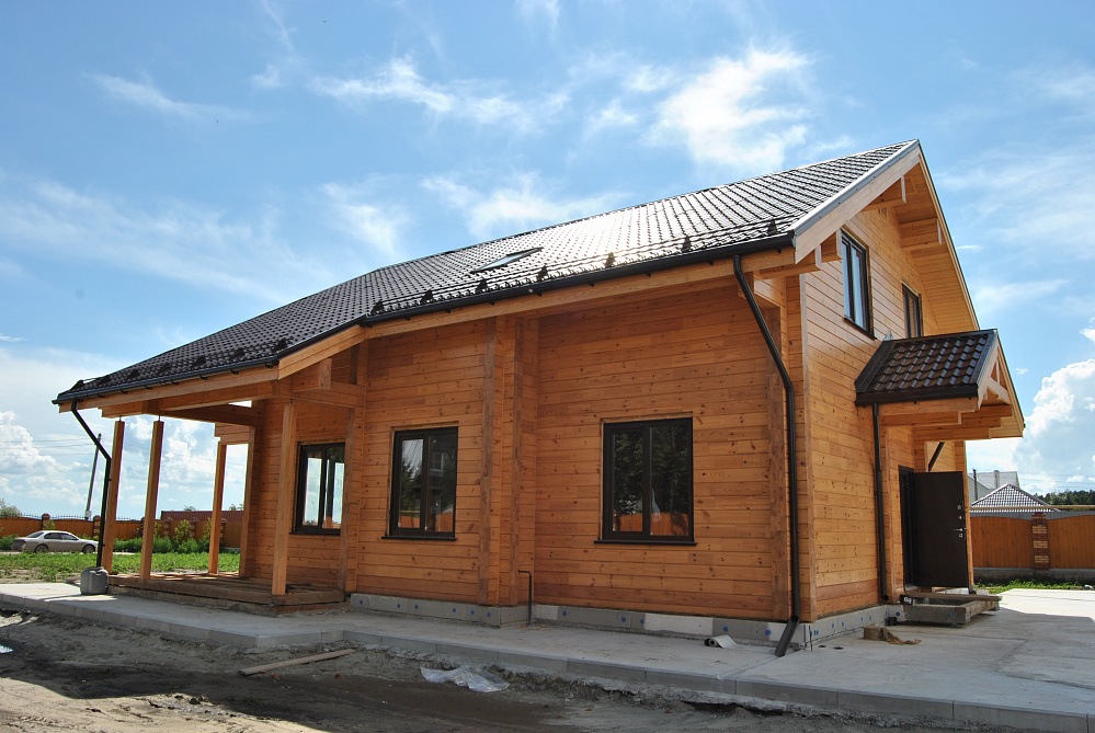 Баня и дом, с. Ленинское, цвет Сосна 2058