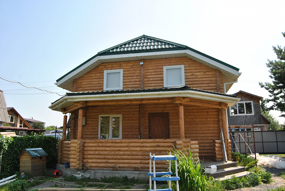 Частный дом, Белые Росы, Чемской, цвет Кедр 2010