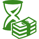 money-stack-and-sand-clock